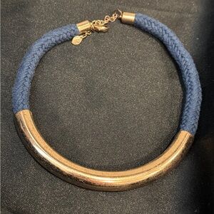 Elegant Gold and Blue Necklace